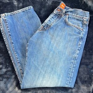Hugo Boss Sky Blue Relaxed Straight Leg Jeans Size 32 x 30
